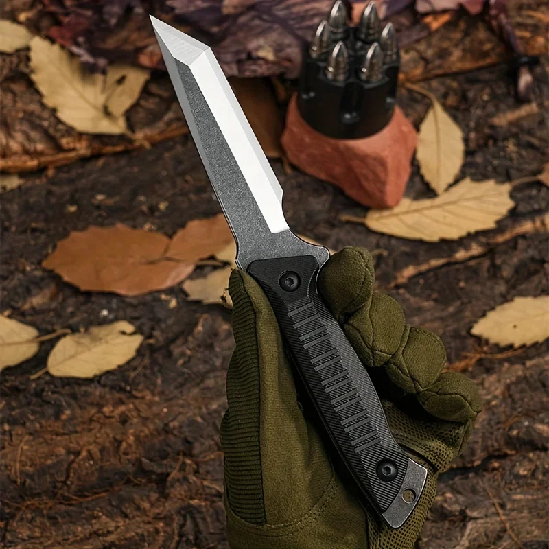 High Quality Combat Fixed Knife 8Cr13Mov Tanto Blade Nylon Glass Fiber Handles Safety Tactical Knife Adventure EDC Multitool