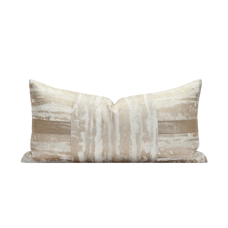 Gold Khaki Pillows Luxury Simple Cushion Case Modern Waist Decorative Pillow Cover For Sofa Chair Home Decorations