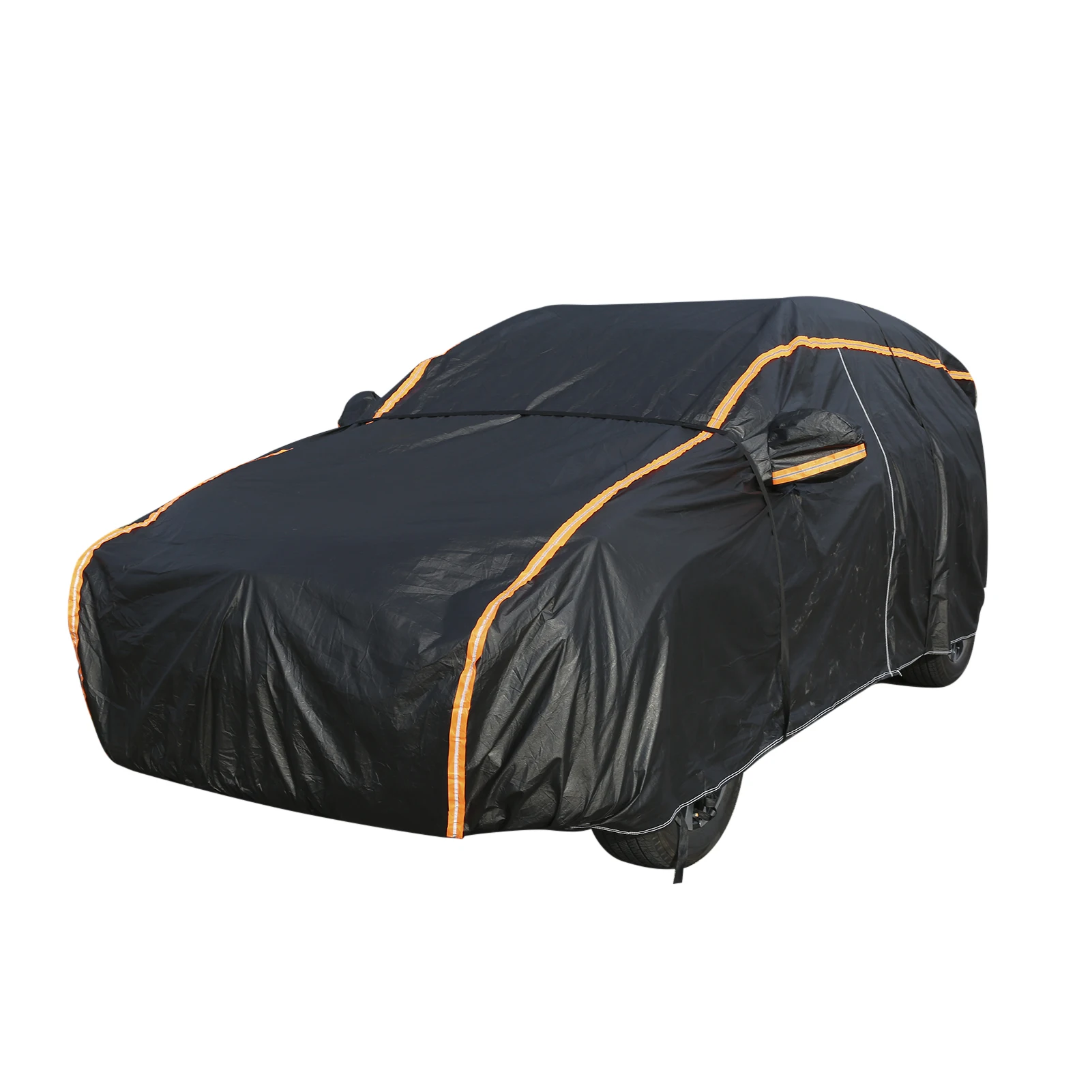 Car Cover Full Exterior Covers with Reflective Strip Waterproof Outdoor Protection UV Snow Rain Wind Dust All Weather for SUV 19