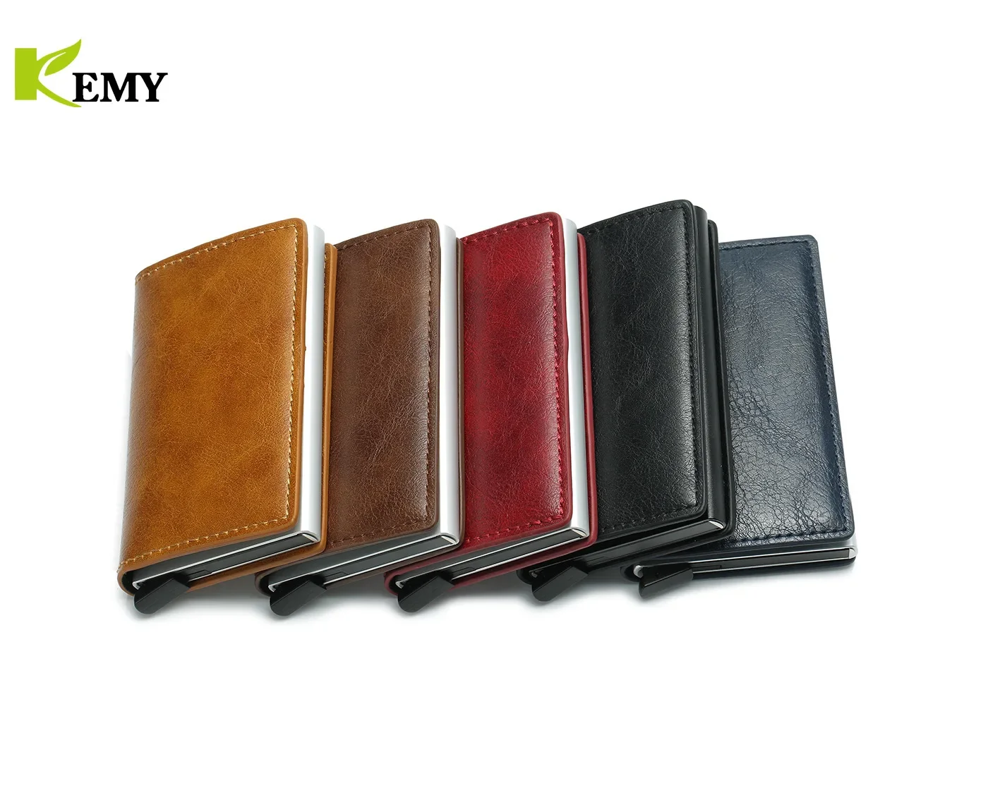 ID Card Case Fashion Automatic RFID Card Holder Aluminium Bank Card Wallets passport case  cartera hombre