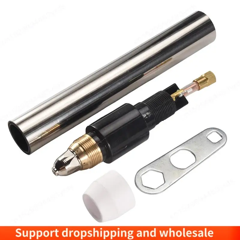 AA86 P80 Stainless Steel Straight Shank Plasma Cutting Head Metal Cutting Torch Electrode Nozzle
