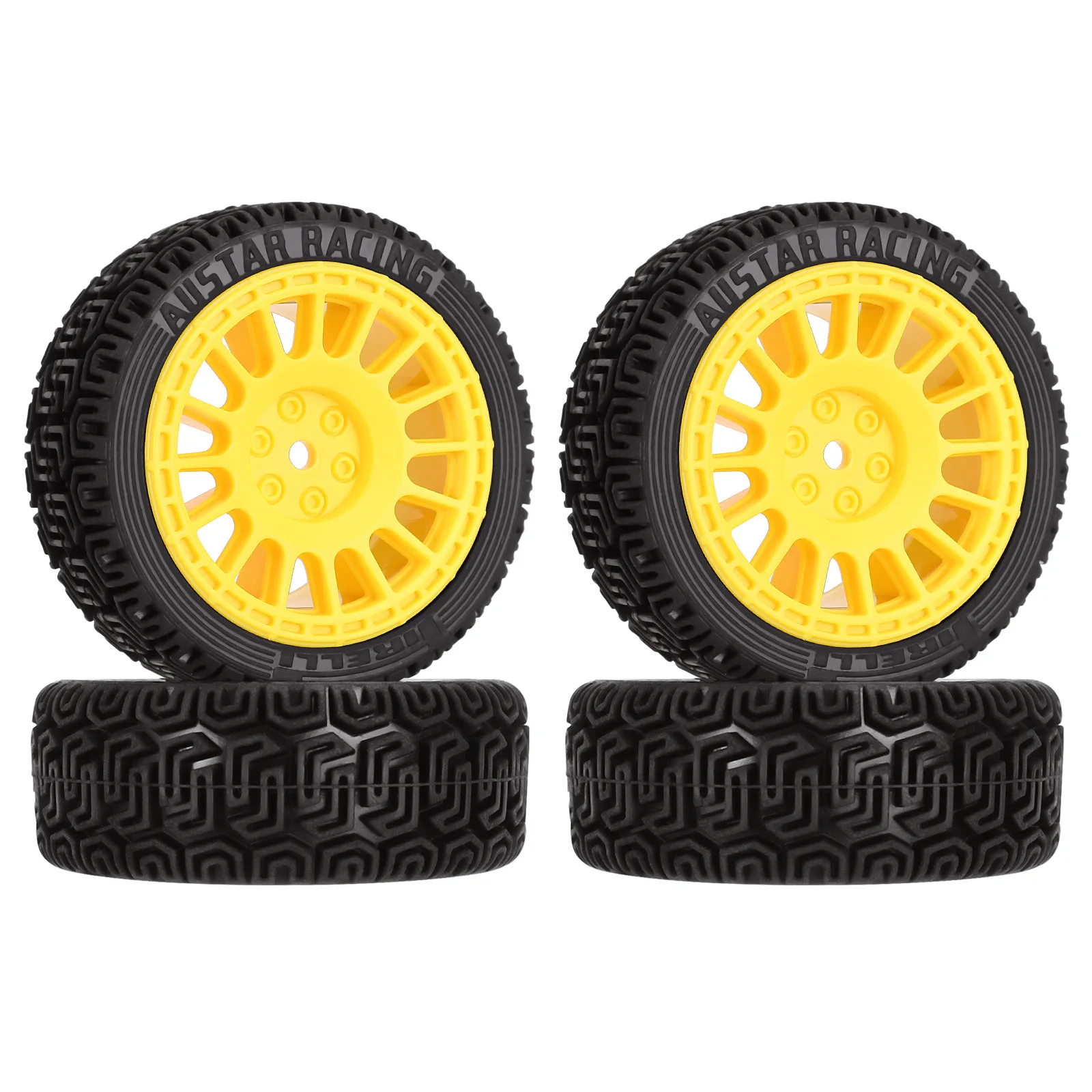 Austarhobby1:10 On‑Road Rally Tires Set of 4 Rally Conversion Tires for XV02, TT01, LCPTG, FW06, Aoxing RC Car Replacement Parts