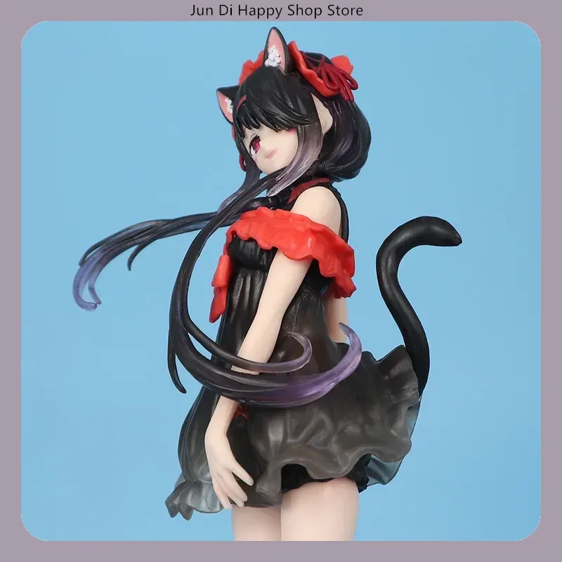 

21cm Date A Live Kurumi Tokisaki Cat Ear Nightwear Ver Standing Pose Anime Figure PVC Model Statue Collectible