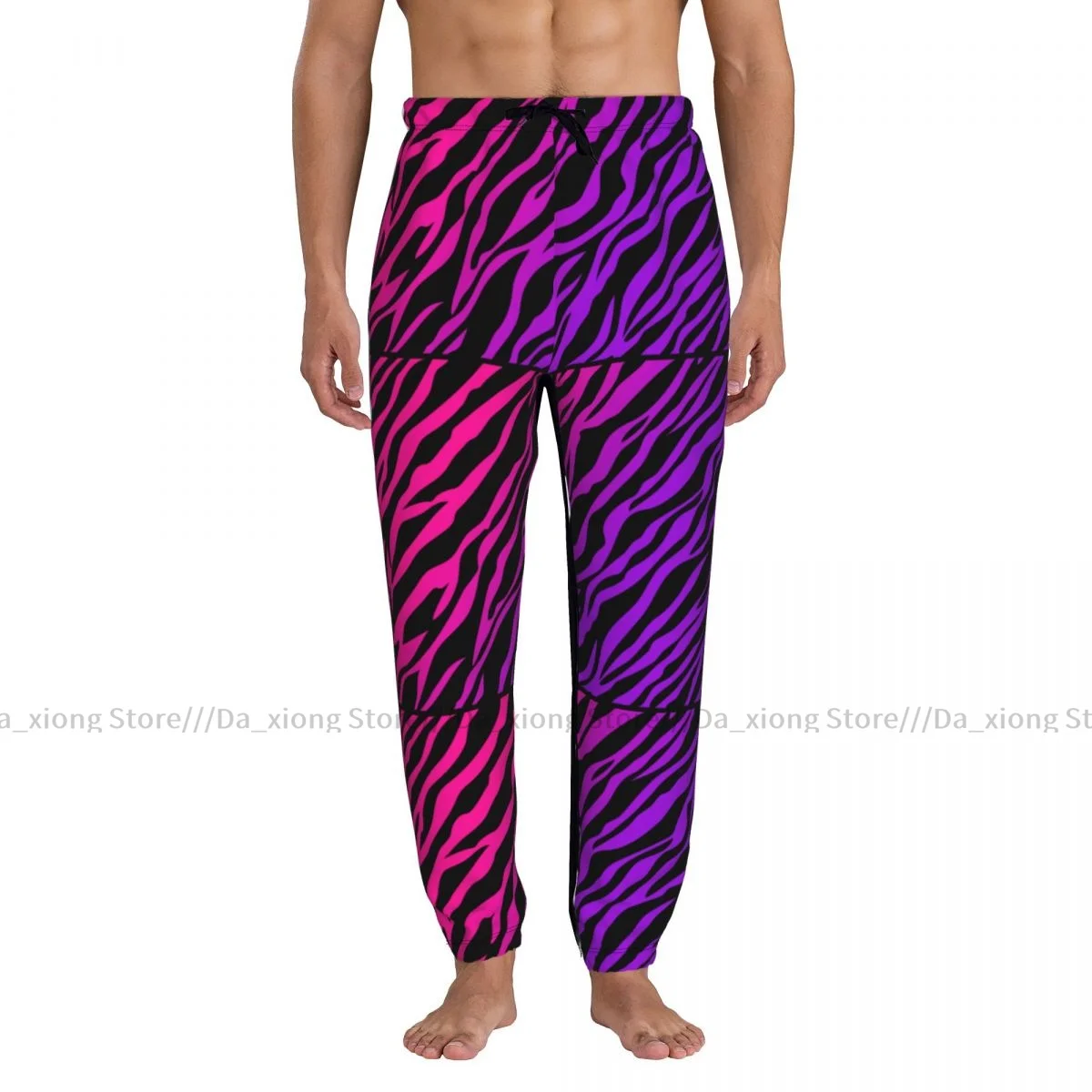 Man Casual Pants Pink Rose Zebra Casual Trousers Sport Jogging Tracksuits Sweatpants Male Pants