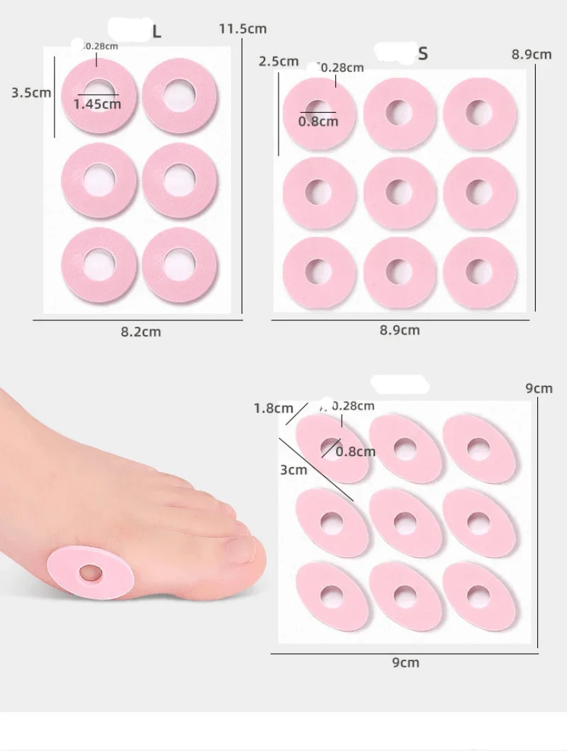 1 Sheet Callus Cushions Shoes Heel Pad Foam Round Toe Foot Care Corn Bunion Protectors Pads 3 Types Latex Chicken Eye Patch