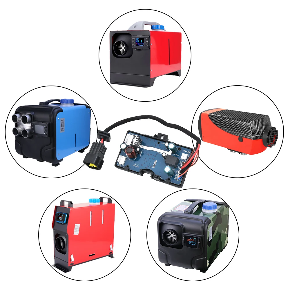 5-8KW 주차 히터 액세서리 메인 보드 컨트롤러 12V24V 범용 컨트롤 보드 블랙 플러그 히터 액세서리 교체 부품