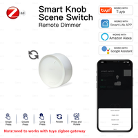 Tuya ZigBee Smart Knob Switch DIY Wireless Rotatable Scene Button Smart Home Automation Dimmer Switch Smart Life Linkage Remoter