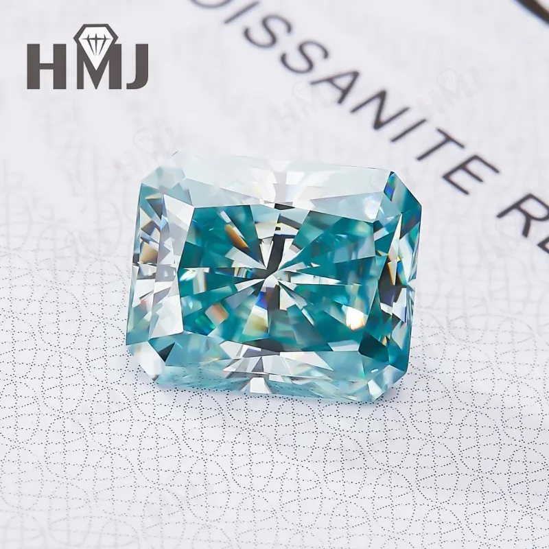 Moissanit Loser Stein Radiantschliff Grün Champagnerfarbe mit Zertifikat DIY Ring Halskette Ohrringe Hauptmaterialien Großhandel – Detail 18