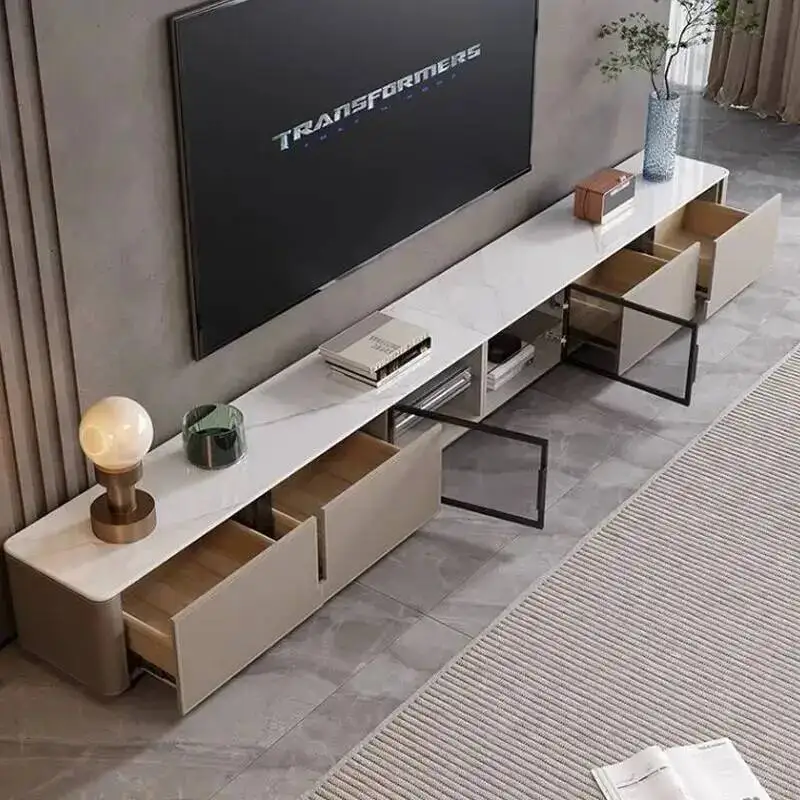 Organizador de Almacenamiento, Soportes para TV, Muebles Modernos para Sala de Estar, Mesa de TV de Madera de Lujo, Muebles Universales para TV, Muebles de Moda