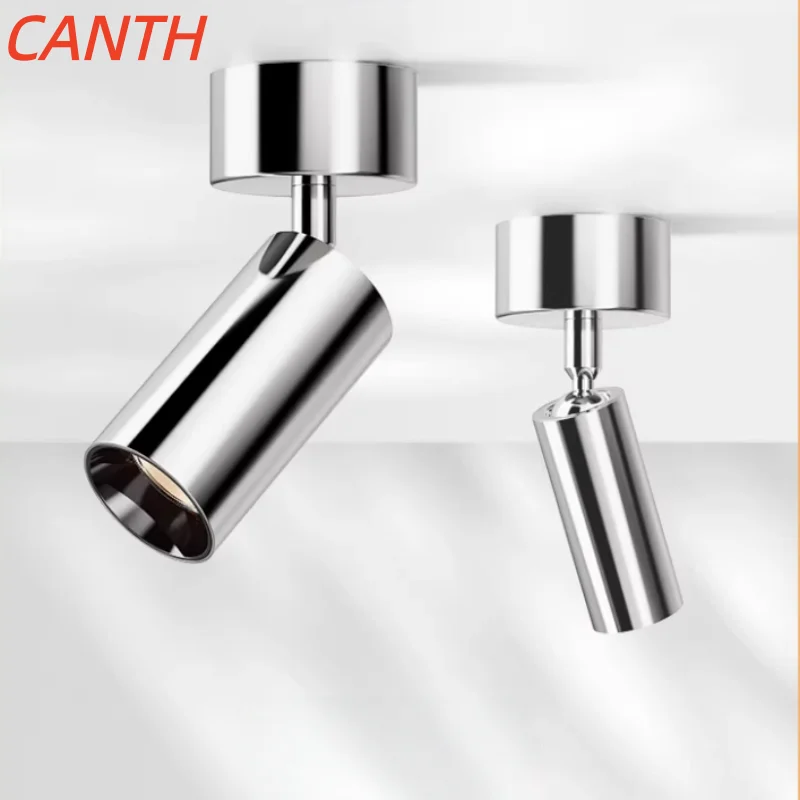 Silver-plated electrically-glossed concealed ceiling-mounted adjustable-angle modern minimalist Italian-style small light fixtur