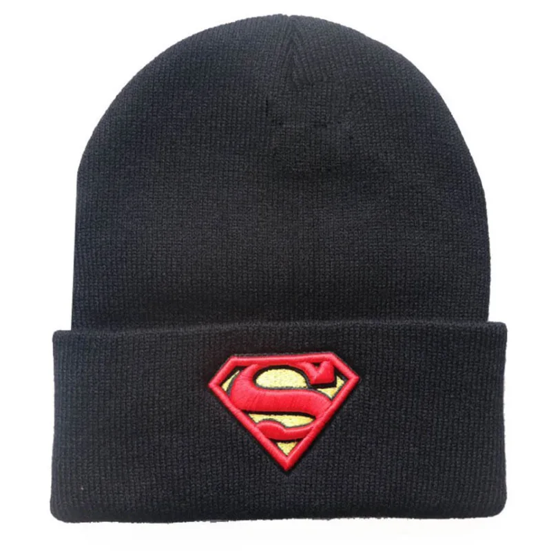 Spiderman Hat Knitted Hat Pullover Hat Couple Ski Cap Marvel Iron Man Superman Man Accessories Winter Warm Christmas Gift Anime