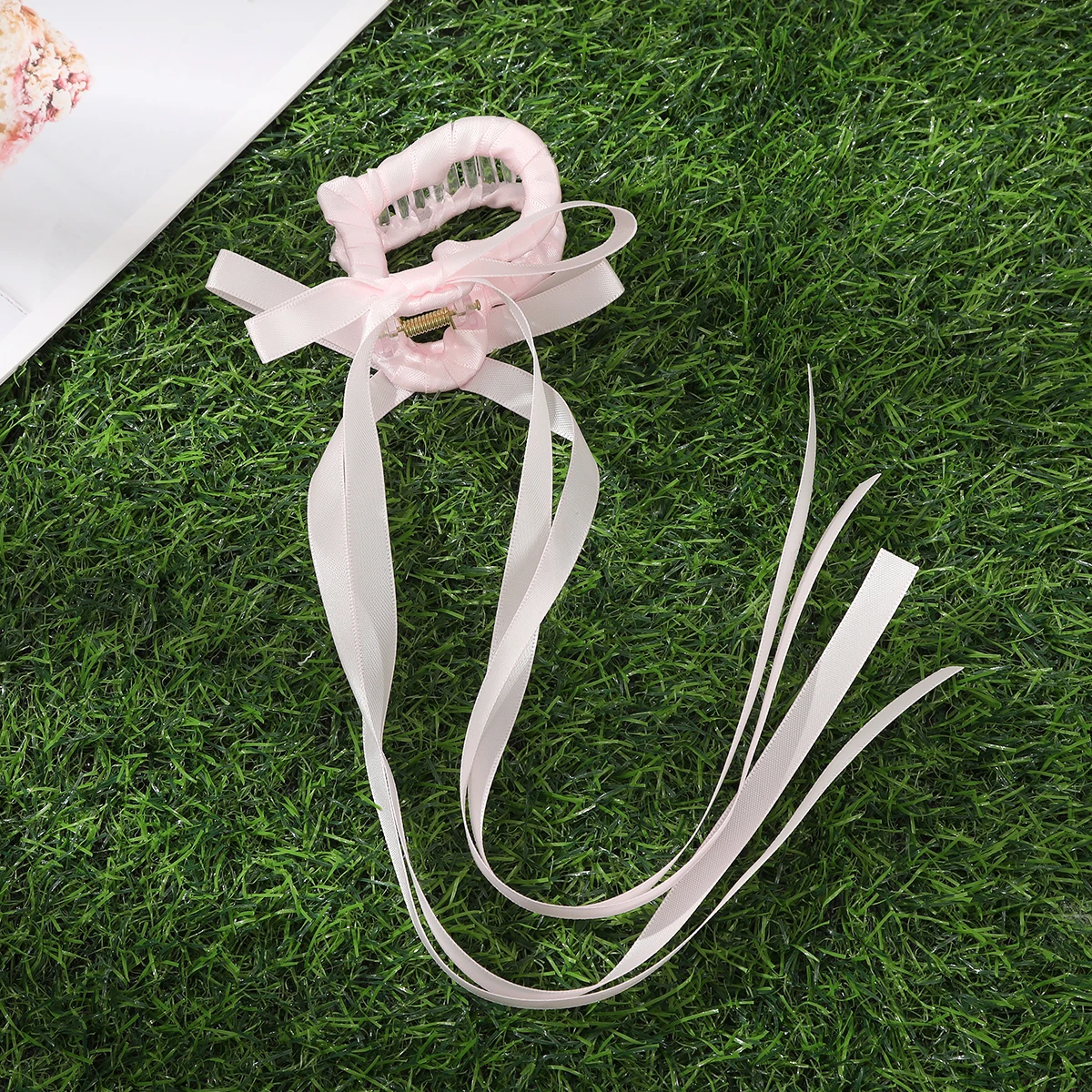 Fashion Cloth Hollow Love Hair Claw Ribbon Hair Clip Clamp Bow Hairpin Barrettes For Women Girls Hair Accessories Korean Gift
