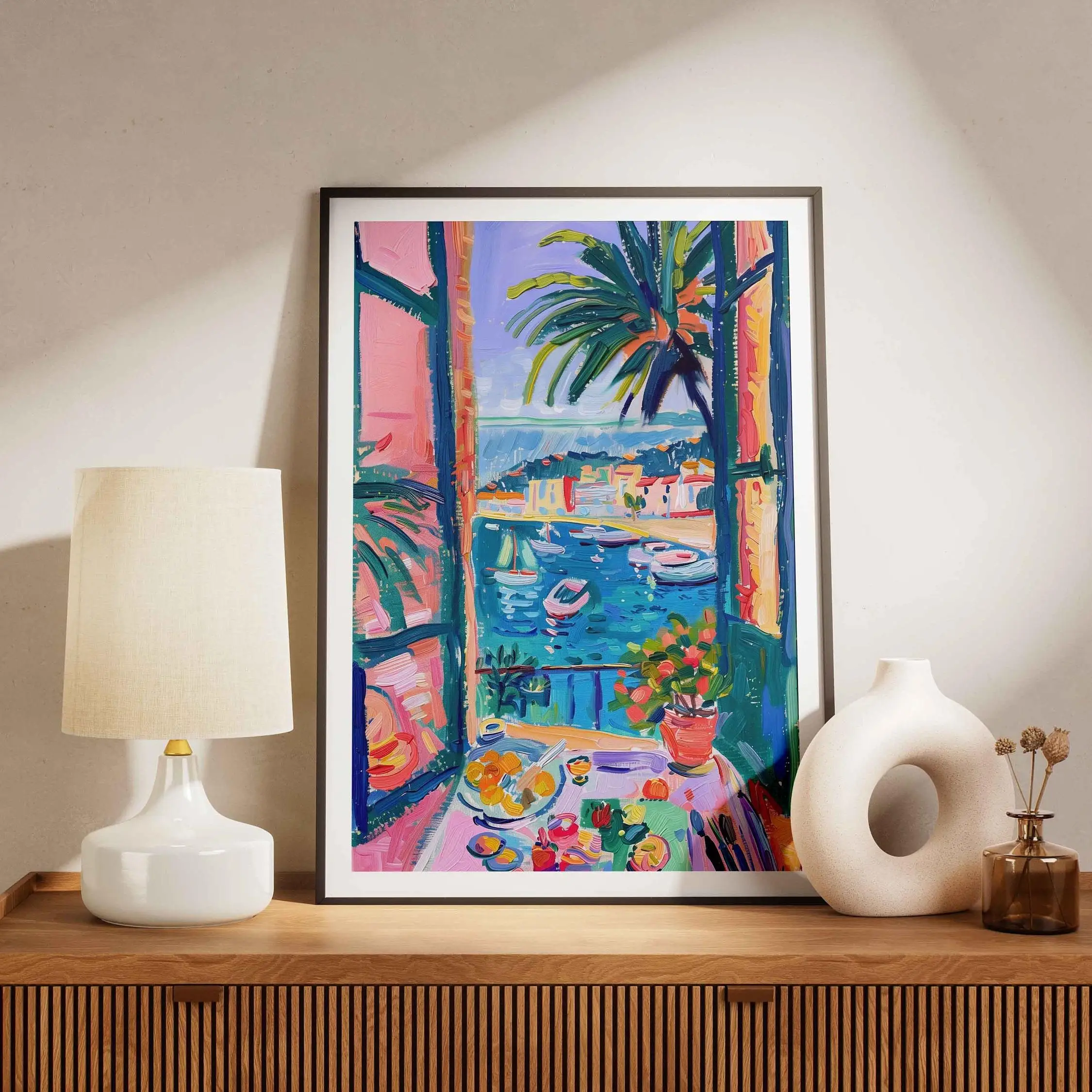 Impressionist Matisse Open Window Landscape Harbour Posters and Prints Canvas Printing Wall Art Picture for Living Room Decor