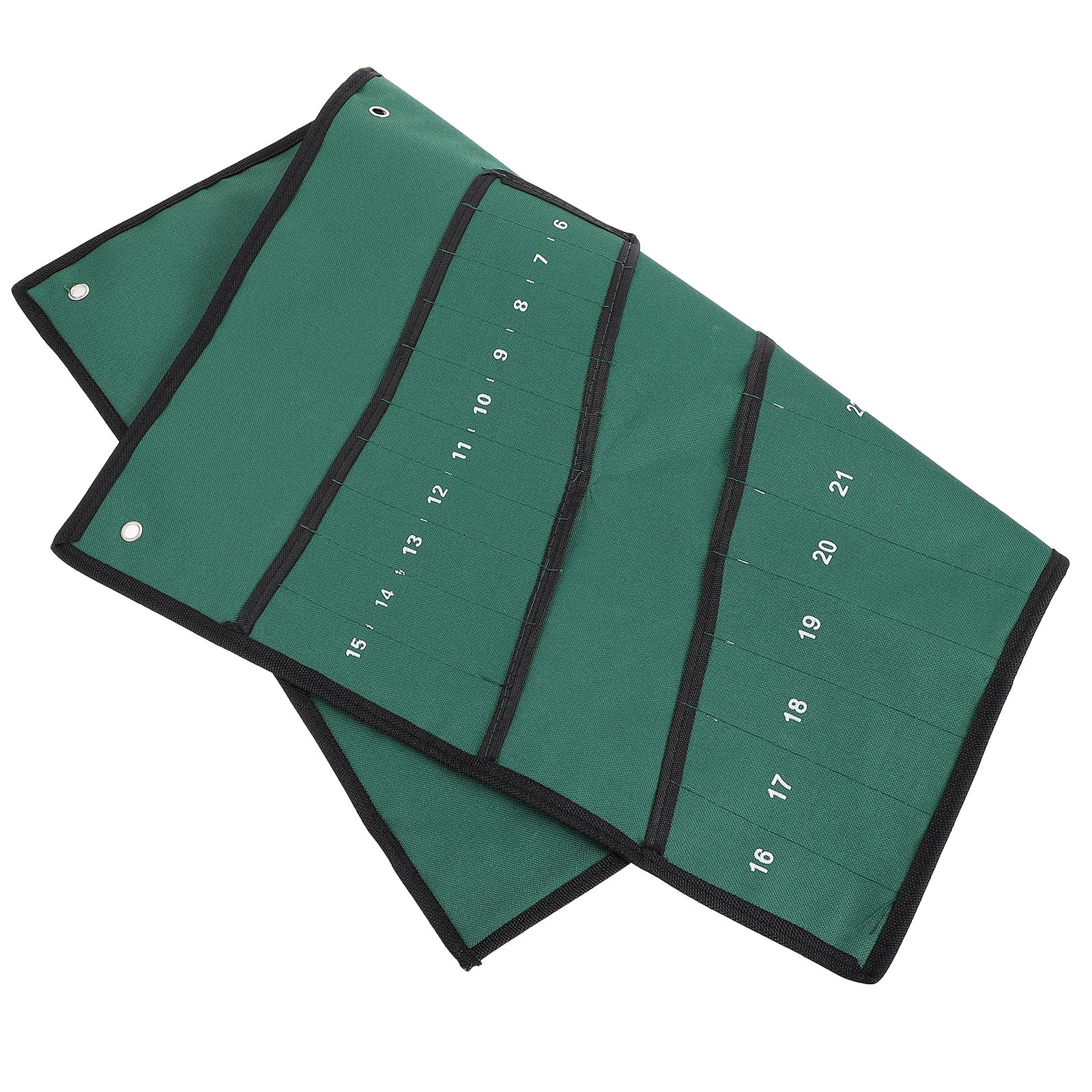 

Wrench Storage Bag Canvas Roll Up Tools Pocket Organizer Spanner Pouch Green Lightweight Portable Tool Bag Fold Straps