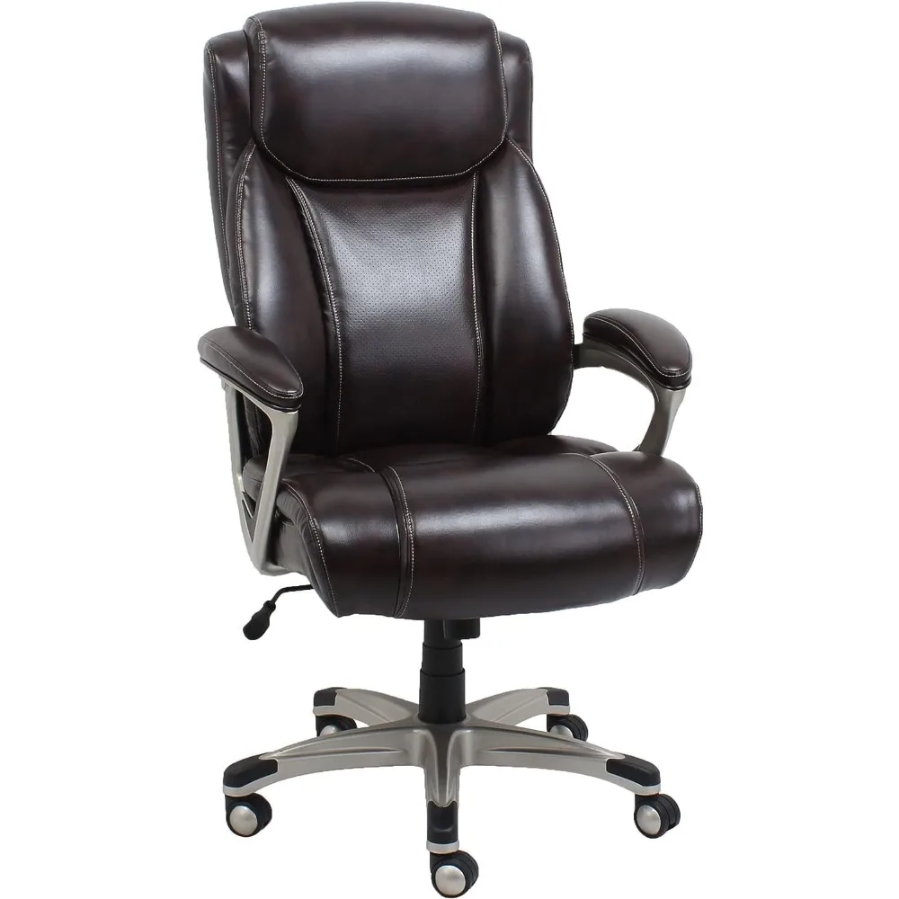 Big & Tall Executive Office Desk Chair with Lumbar Support, Adjustable Height, 350 Lb Capacity, Black Pewter Finish, 28.5