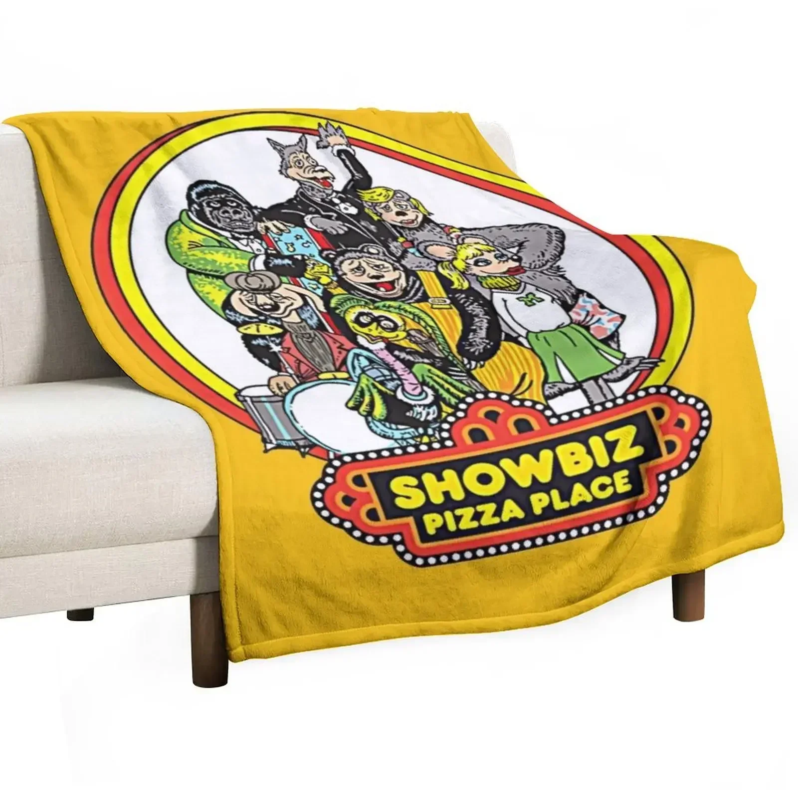 

Showbiz Pizza Throw Blanket Soft Home Decor Blanket for Couch Bedroom