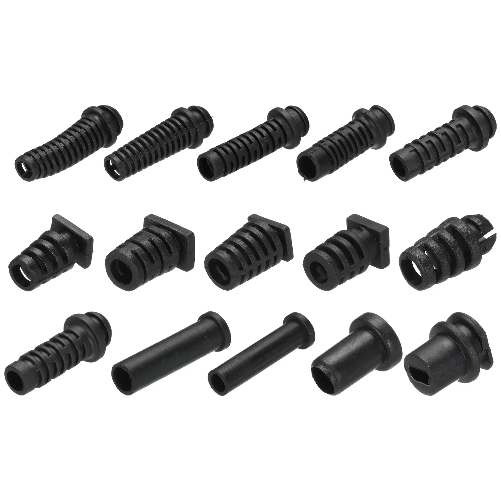 15-139pcs Strain Relief Cord Connector Assortment Cable Bushing Boot Sleeve for Electric Cable Cord Insulation Protection
