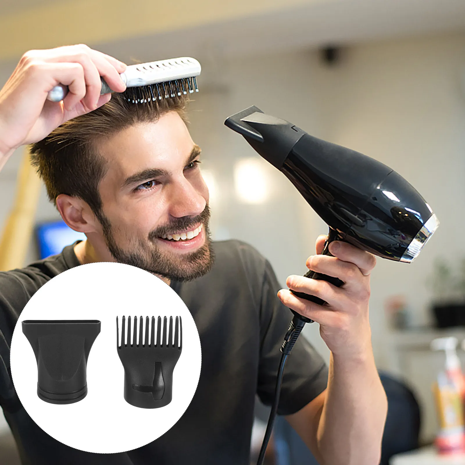 

10Pcs Salon Hair Dryer Nozzle Comb Replacement Narrow Blowdryer Brush Attachments Professional Styling Tool Hair Volume Enhancer