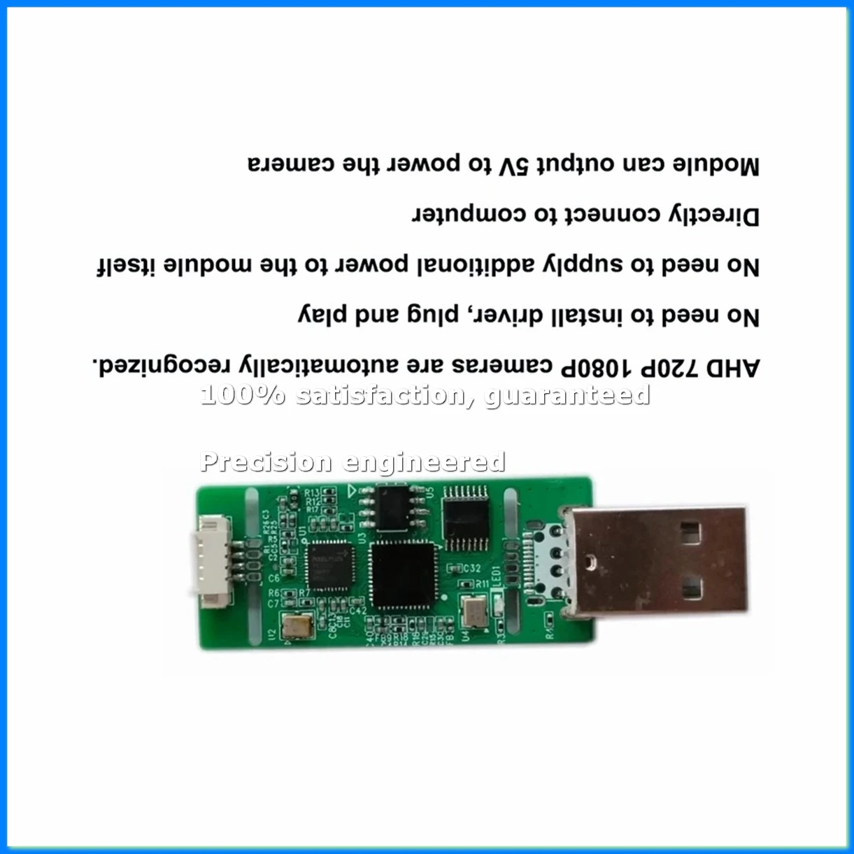 AHD to USB Capture Analog Signal to Digital USB Camera Module AHD to Type-C Module UVC Free Drive for Android(B)-FS