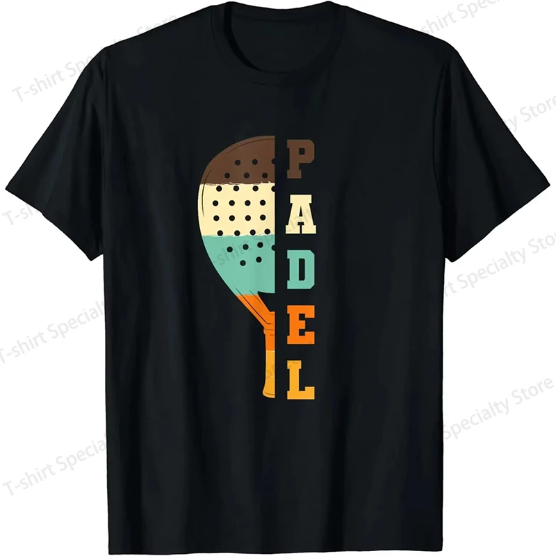 

Padel Paddle Tennis Racquet Ball Vintage Colors T-Shirt Casual Sports Street Couple Clothes Streetwear Mens T Shirts