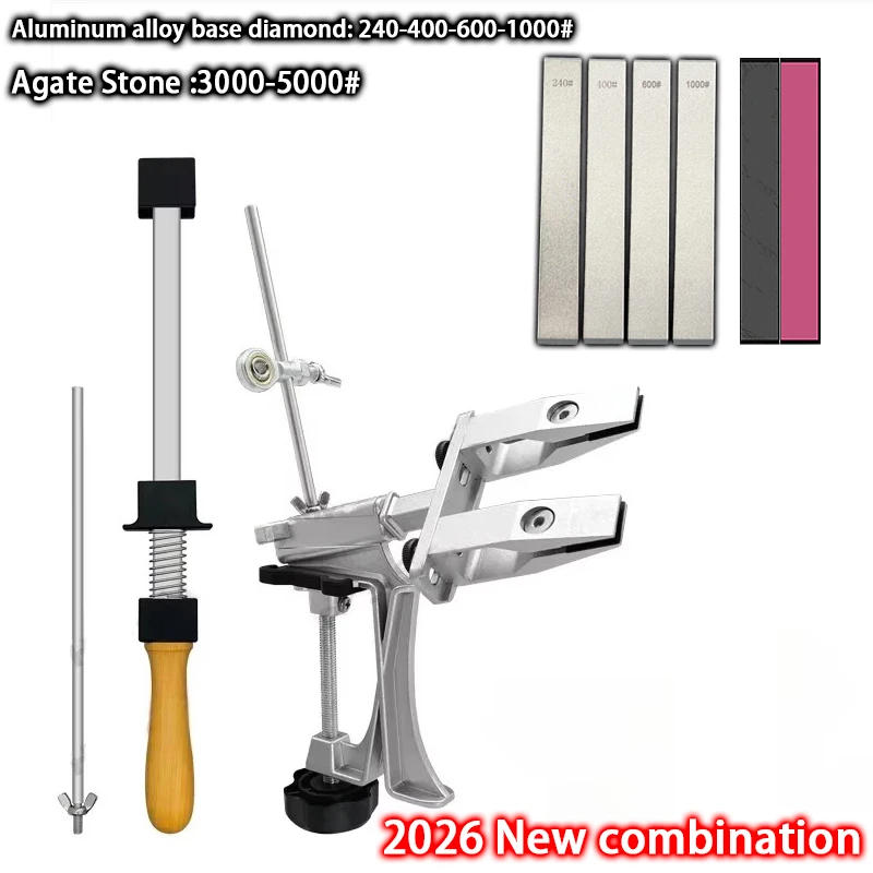 Professionelle Messer Spitzer Aluminium legierung Festen Winkel Spitzer Diamant Stein Schleifstein Küche Werkzeuge Schärfen Maschine Messer