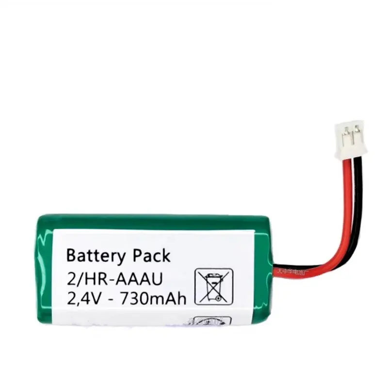 2/HR-AAAU 2.4v 730mAh Rechargeable Battery Pack