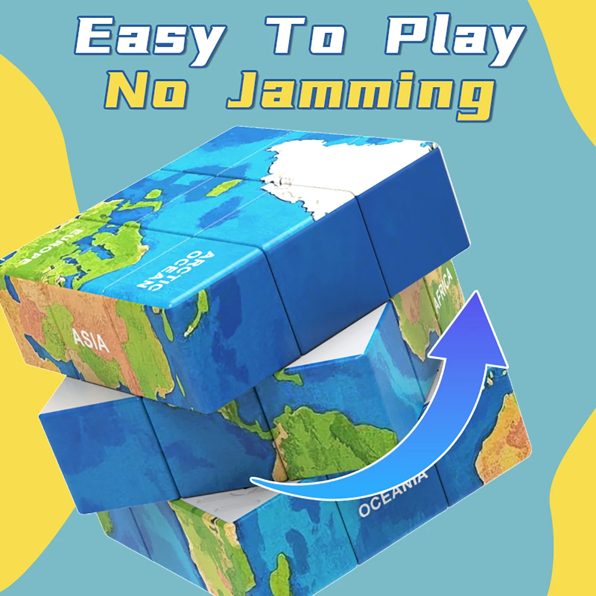 Cubo mágico 3x3x3, mapa UV 3D, pintura en Color, rompecabezas divertido para aliviar el estrés, juego profesional de velocidad suave, juguetes para niños, regalos