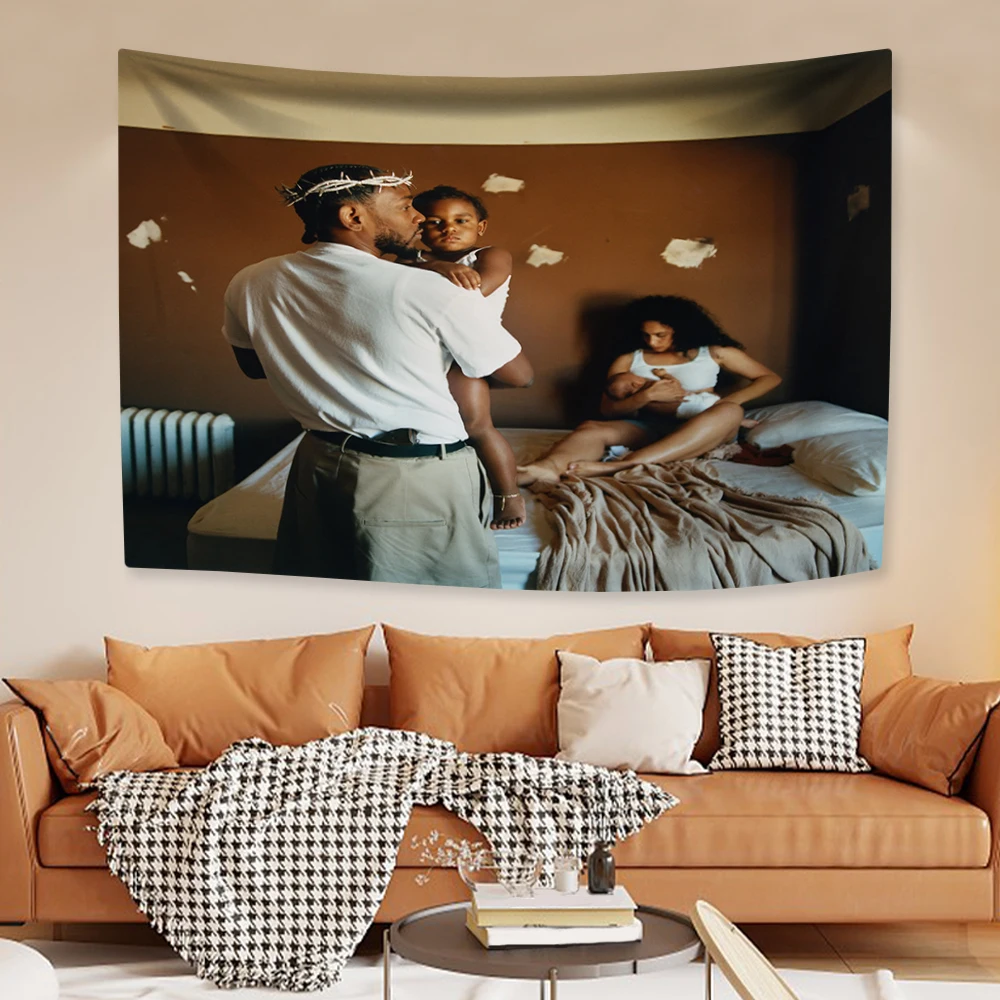 Classic Rapper Tapestry Kendricks Singer Lamars Album Cover Flag Home Decoration Bedroom Dorm Background Concert Banner Fan Gift