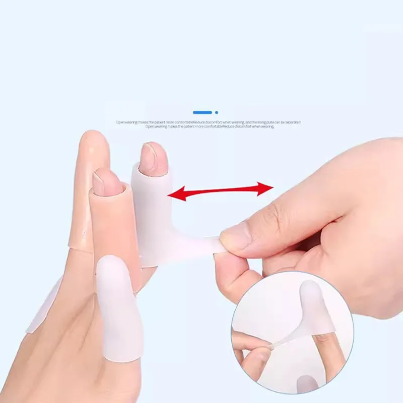 5Pcs Silikon Zehen Rohr Finger Schutz Hülse Hohe Temperatur Beständig Hamburger Pizza Lebensmittel Anti-slip Finger Abdeckung – Detail 6