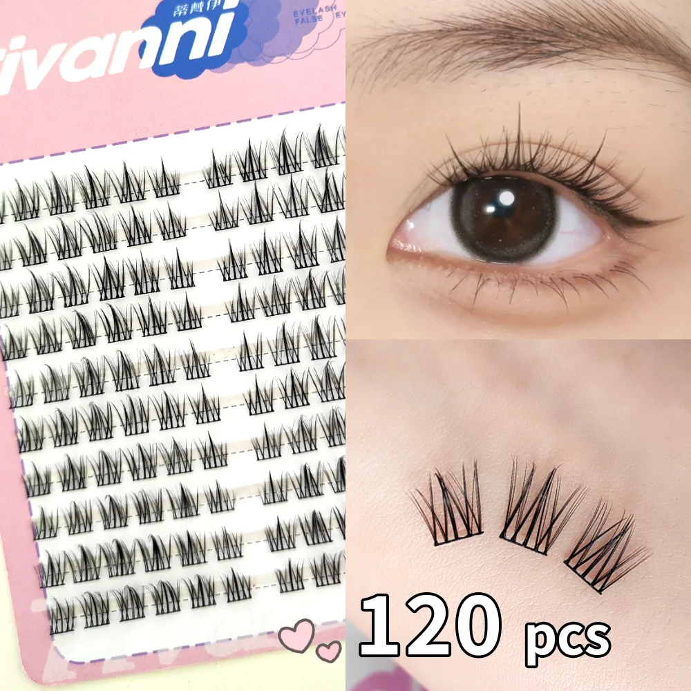 Medora 120Pcs Maanlicht Diy Wimper Extensions Lash Clusters Natuurlijke Manga Ogen 0.07Mm Individuele Gesegmenteerde Valse Wimpers