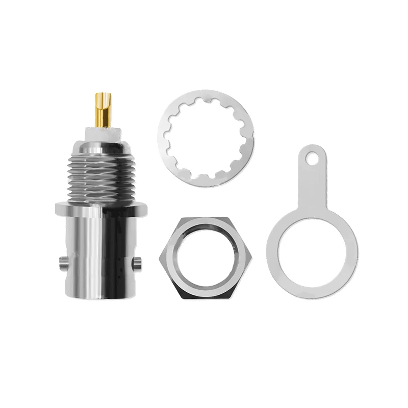 5/10pcs adattatore bnc femmina femmina panel base mount coaxial cable monitor accessory for welding machine parts