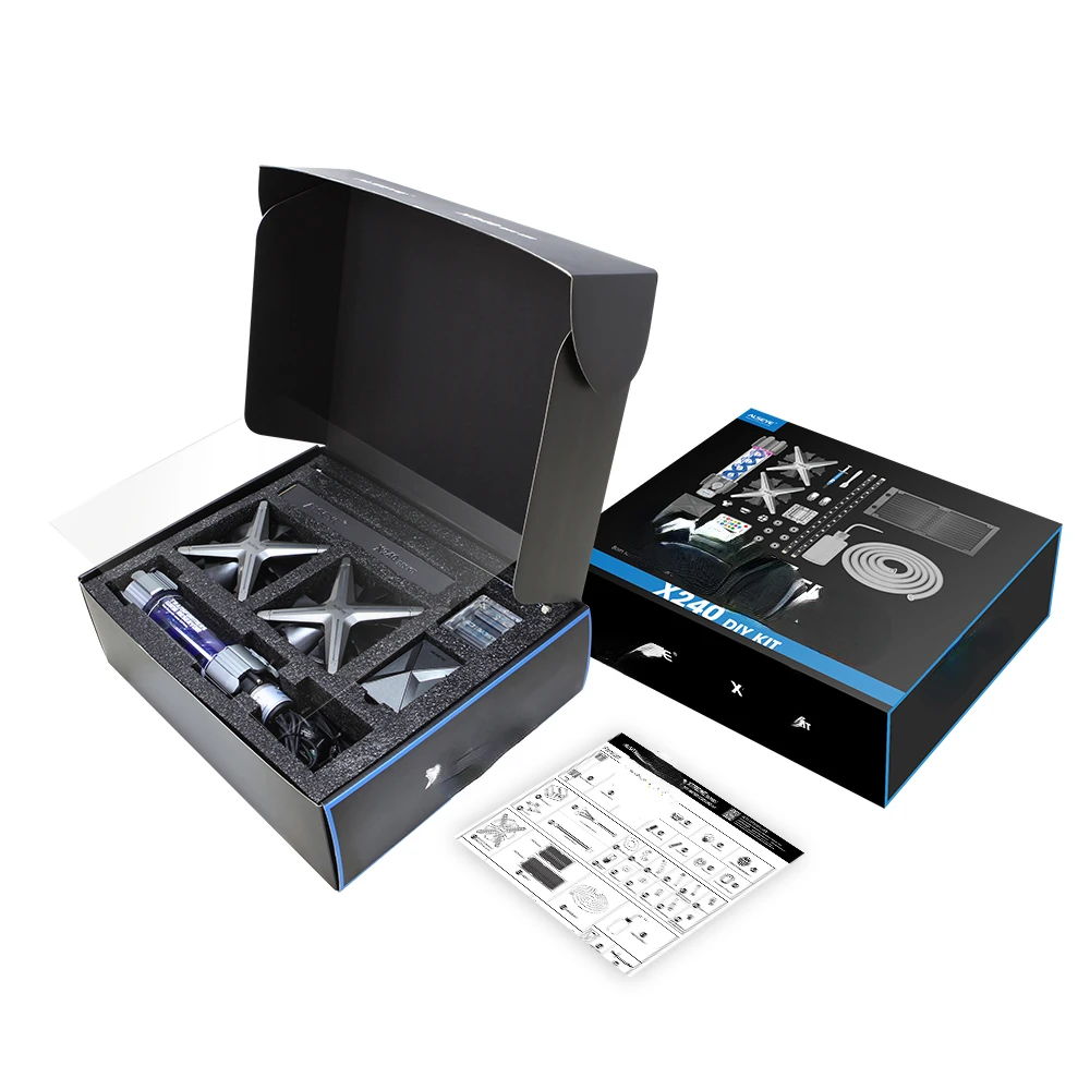 

Комплект водяного охлаждения компьютера, детали для жидкого охлаждения «сделай сам» 240, радиатор с 2 шт., строительный вентилятор