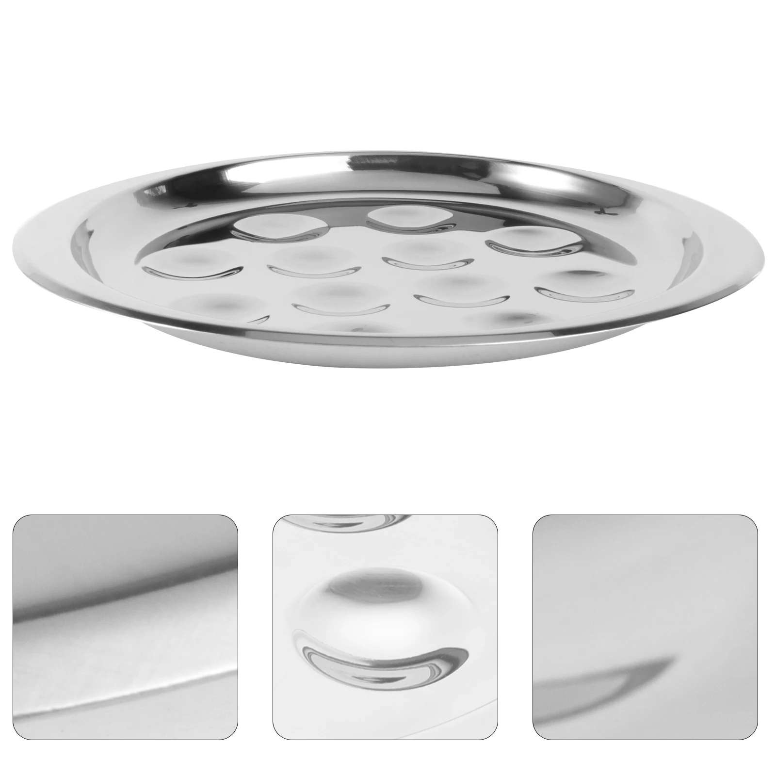 

1pc Stainless Steel Escargot Dish Snail Plate Kitchen Utensil Cooking Baking Tool Silver Rustproof Microwave Dishwasher Safe