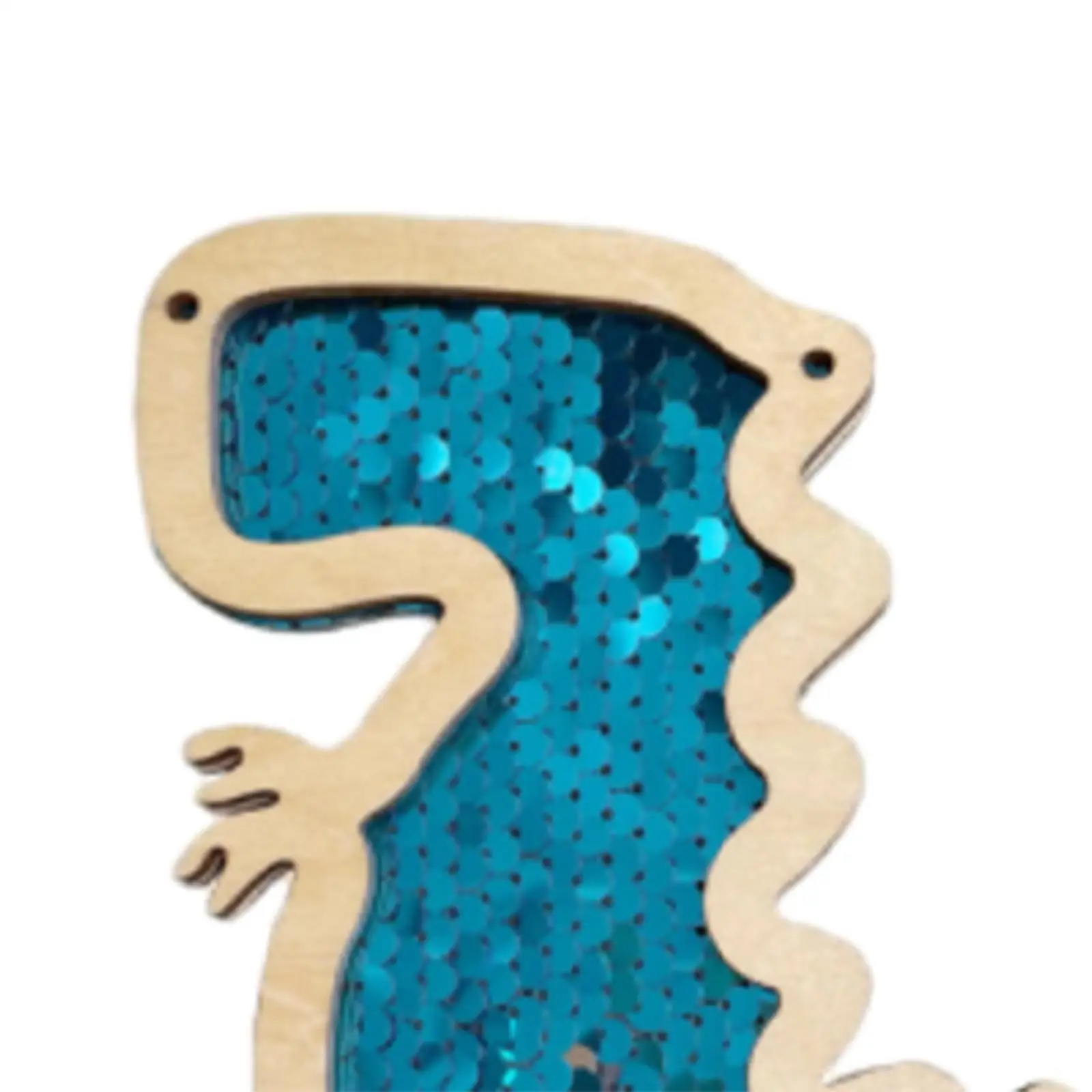 DIY Montessori Rainmaker Busy Board Part Wooden Sequined Dinosaur Sensory Rattle for Toddlers Fine Motor