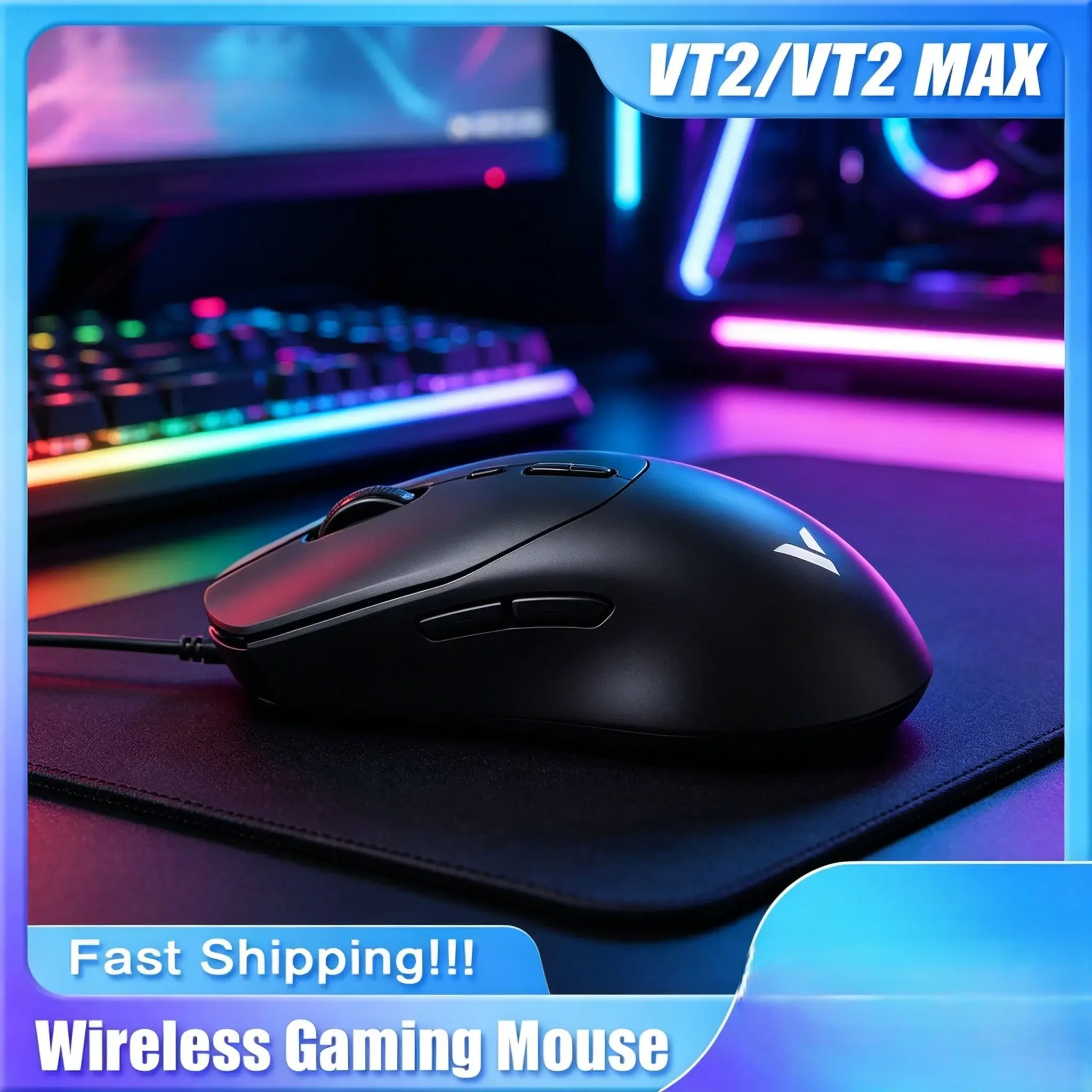 

Rapoo VT2 MAX Wireless E-sports Gaming Mouse, 8K Polling Rate, High Precision Optical Sensor, Ergonomic Design, 53g Lightweight