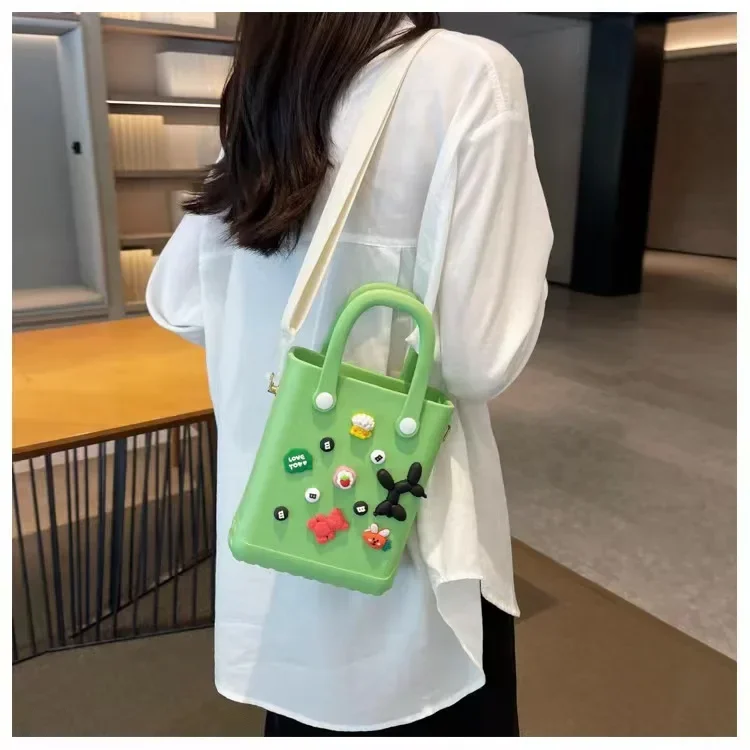 Spot EVA beach bag mini small size can be carried, lifted and stored, hole bag, cross-border waterproof cartoon decorative bag