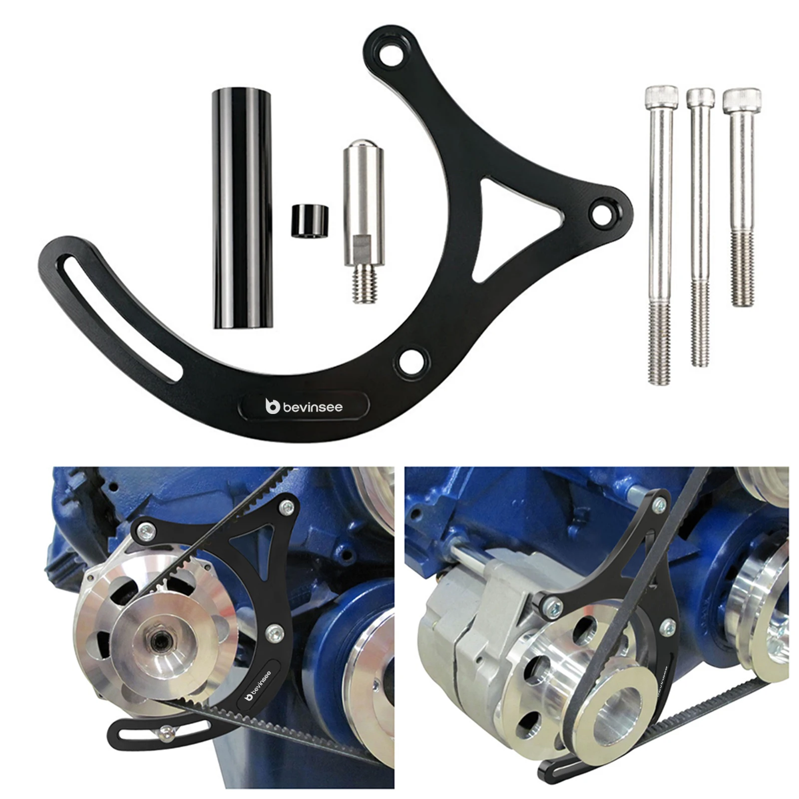 

For Ford 429 460 Alternator Bracket Aluminum, for GM1 Wire & Mechanical Water Pump