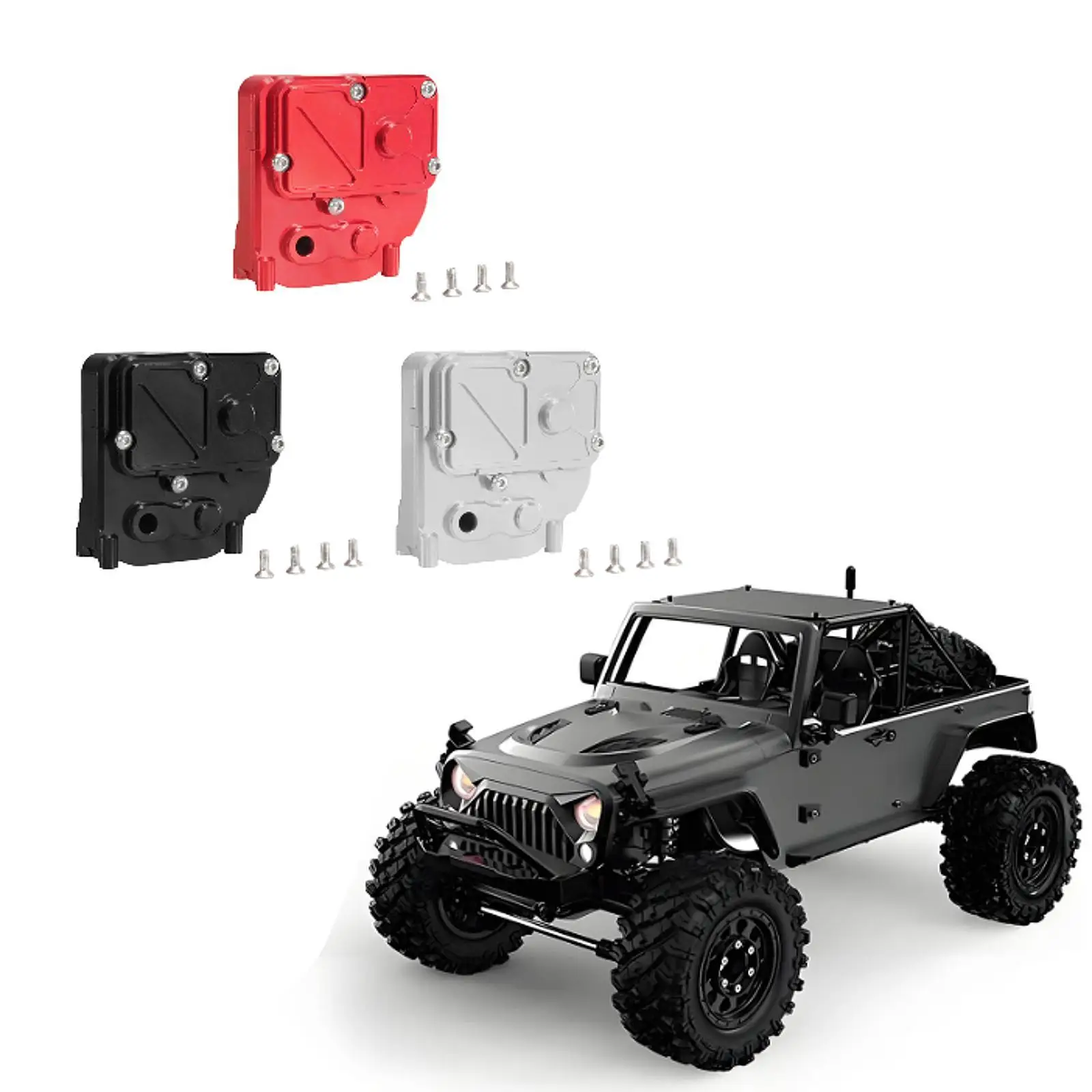 1:12 RC Car Multipurpose Lightweight Easy to Install Rustproof Gearbox Housing DIY Modified Aluminum for RC Vehicle Accessories