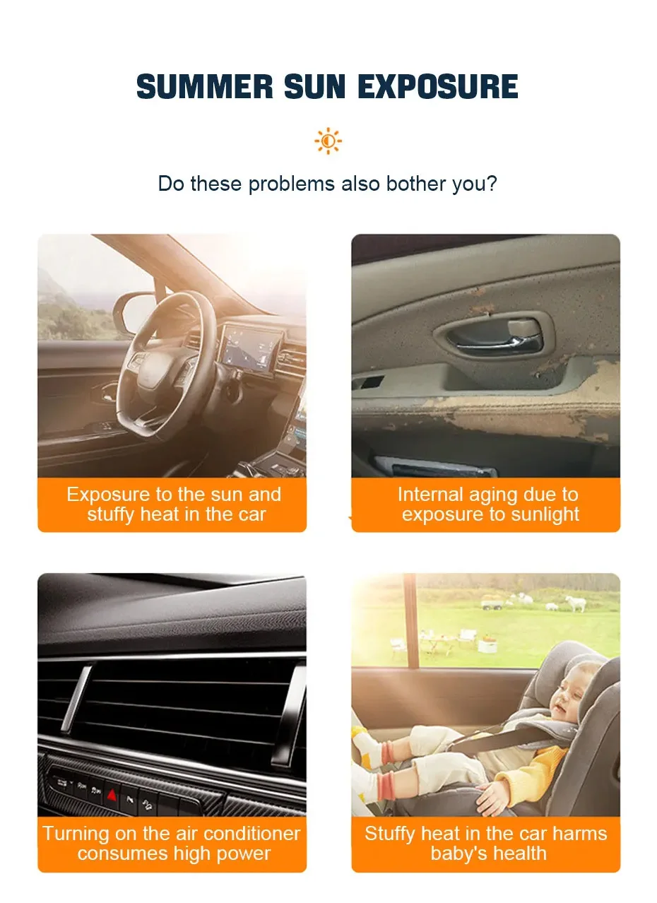 2 Stück Auto-Seitenfenster-Sonnenschutz mit Saugnäpfen, atmungsaktives Netz, UV-Schutz, Sichtschutz, Sonnenvorhang, universell für Limousine, SUV, MPV – Detail 2