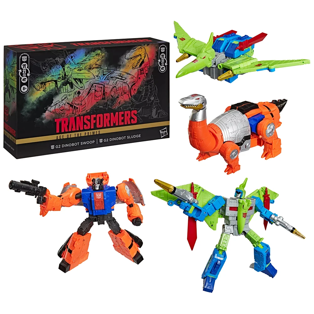 Original NEW Hasbro Transformers Age of the Primes Swoop and Sludge (G2 Universe) 2-Pack-Set 21.5cm Action Anime Figure Toys