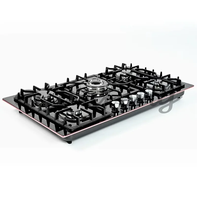 High-end 5 burner 90cm built-in gas cooker Electronic ignition Kitchen cooker Class A Home and hotel energy efficiency