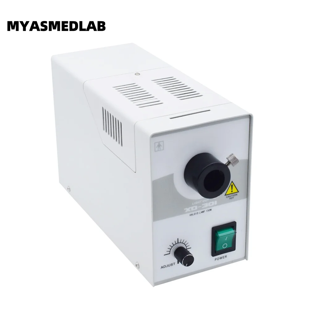 

150W Single-port Halogen Industrial Microscope with Side Illumination, Paired with Dual Bifurcated Fiber Optic Cold Light Source