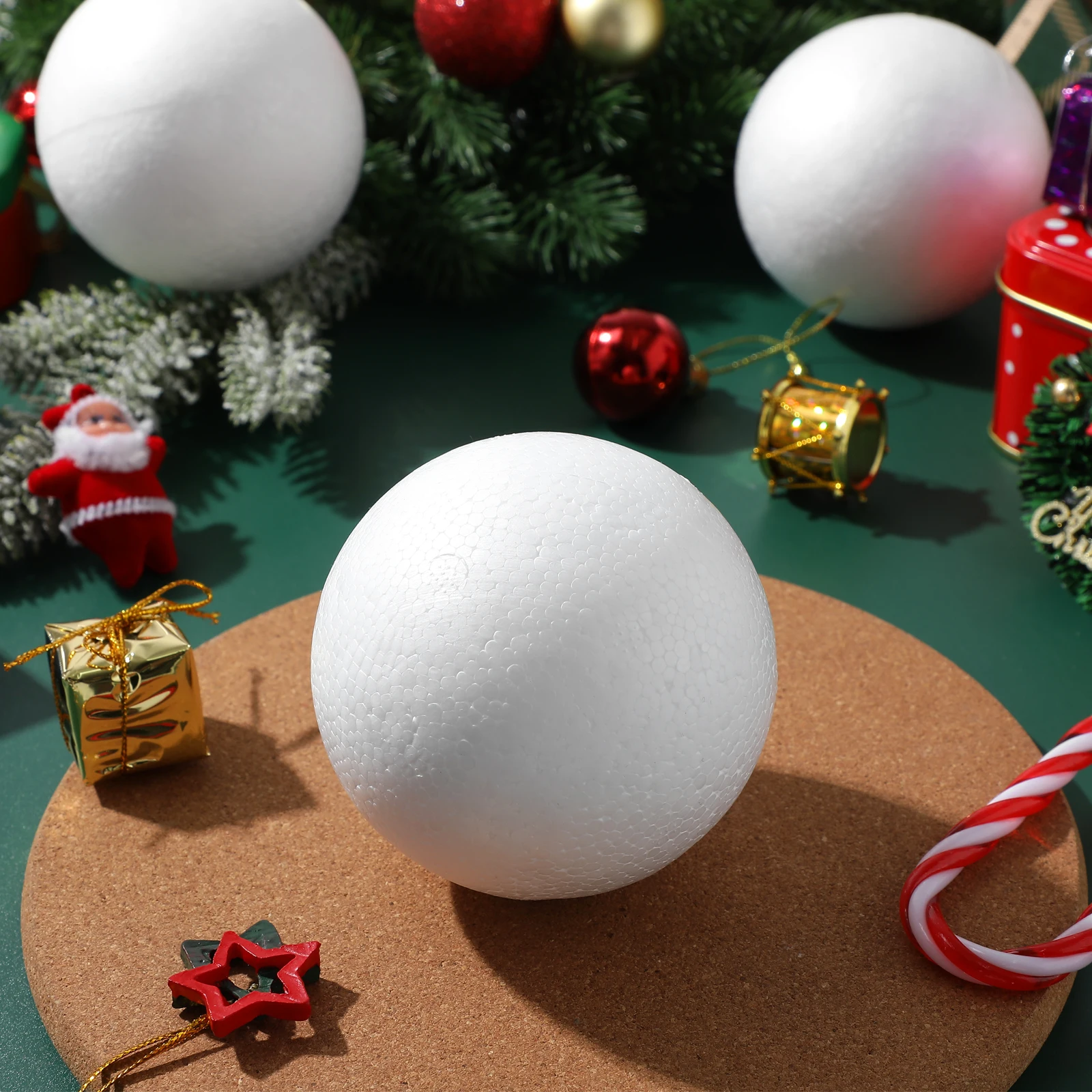 

10pcs 7Cm White Foam Craft Ball Decoration ling Polystyrene Sphere For Christmas Ornament Animal Character Soft