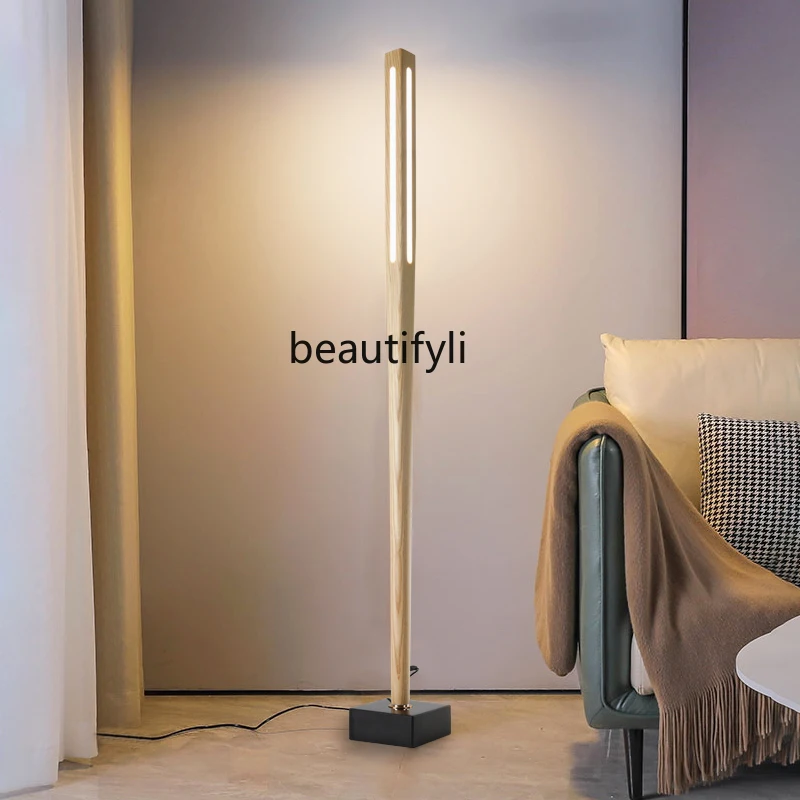 Vertical Bedroom Floor Lamp Four-Side Light Chinese Corner Lamp Living Room Floor Lamp Bedside Lamp Led Atmosphere