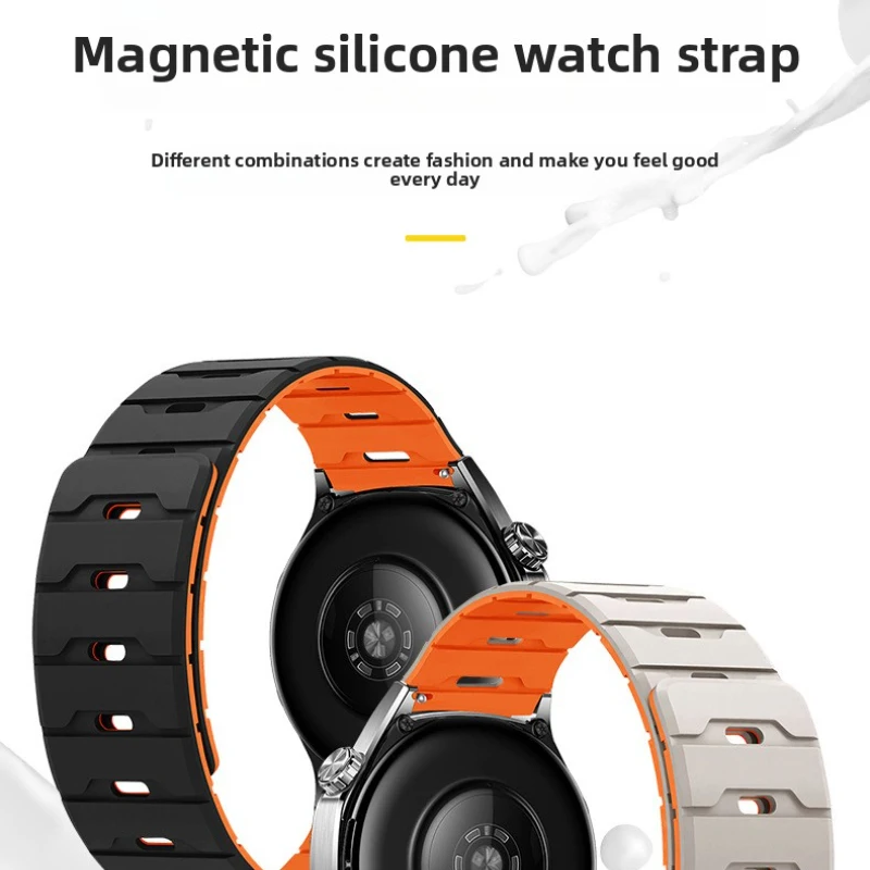 18mm 20mm 22mm Magnetisches Schlaufenarmband für Samsung Galaxy Watch 7 6 5 4 44/40mm/6 Classic Silikonarmband für Huawei Watch GT6/5 46mm