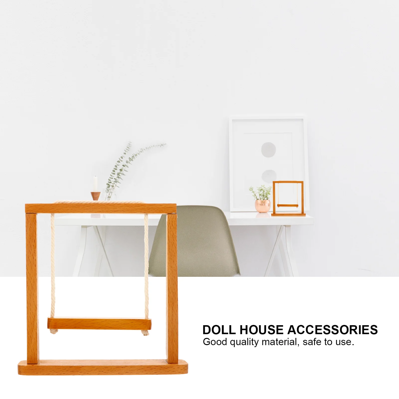 อุปกรณ์เสริมขนาดเล็กสําหรับตุ๊กตา Swing ของเล่น Porch เครื่องประดับ Dollhouse Miniature ของเล่น