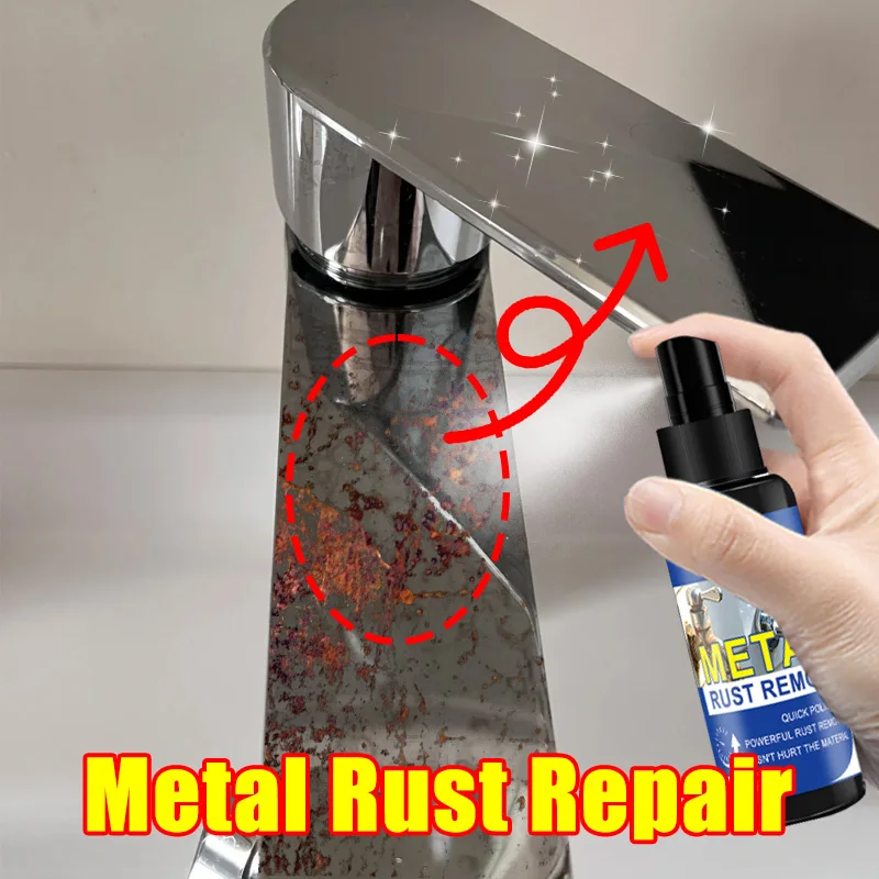 Rust Removal Spray Metal Polish Cleaner for Garden Hardware Appliances Furniture and Rusted Metal Parts