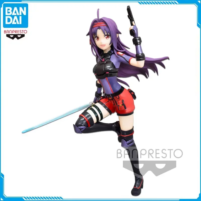 Bandai Original Sword Art Online Konno Yuuki Anime Action Figure GGO Limited Edition Model Ornaments Gifts Toys for Boys