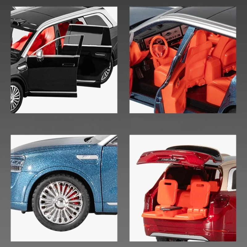 1:24 M9 SUV Model Symulacyjny z Odlewu Stopu, Pojazd na Nową Energia z Pilotem, Zabawka ze Stopu, Samochodzik dla Dzieci, Prezent