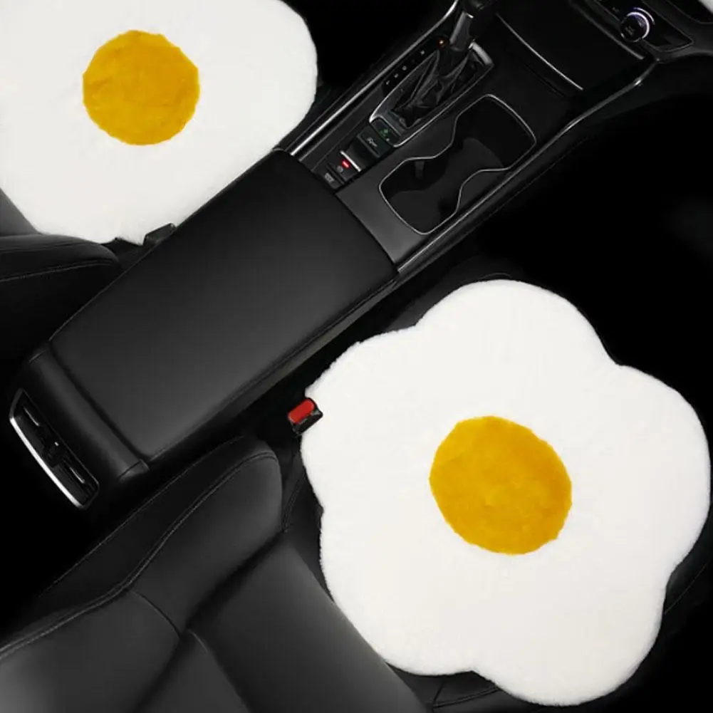 

Plush Car Cushion Poached Egg Four Seasons Universal High-quality Shock Absorption Soft and Comfortable Car Seat Cushion